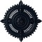 Ekena Millwork Haylynn Ceiling Medallion (Fits Canopies up to 1 1/4"), 29 1/8"OD x 1 1/4"ID x 4"P, Midnight Dream CM29HYMDF - alternate 1